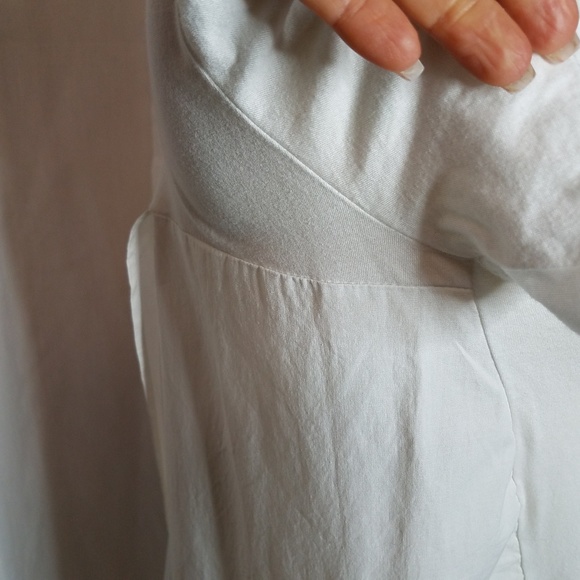 Lush cotton white open back top preppy or boho - Picture 3 of 8